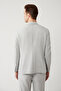 Men's Gray Pocketed Unlined Slit Bi-Stretch Comfort Slim Fit Jacket A41Y4033 - 4