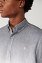 Men's Black Button down Collar 100% Linen Comfort Fit Shirt A41Y2195 - 2
