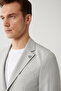 Men's Gray Pocketed Unlined Slit Bi-Stretch Comfort Slim Fit Jacket A41Y4033 - 2