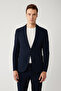 Men's Navy Blue Slit Unlined Bi-Stretch Fabric Blazer Comfort Slim Fit Jacket A41Y4032 - 3