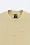 Men's Yellow Soft Touch Crew Neck Printed Regular Fit T-Shirt A41Y1333 - 3