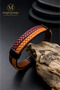 Men's Genuine Leather Bracelet with Exclusive Design – Stylish, Charismatic, and a Gift Alternative for Men's Accessories