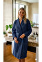 Pike Bathrobe, Morning Robe, Waffle Pike Bathrobe, Unisex Pike Bathrobe, Turkish Bath Sauna Bathrobe