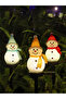 Blue Warm White LED Snowman Solar Garden Light Outdoor Ground Stake Light Solar Powered Xmas Pathway - 7