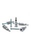 50 PCS Set BOX Hollw Wall Plasterboard Anchor Zinc Alloy Drywall Self-drilling Anchors E8/13*41mm #8 - 2