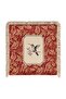 Nostalgic Hummingbird and Floral Patterned Burgundy Damask Floor Fringed Throw Pillow Cover - 4