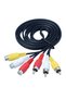 1.5m black 3RCA to 3 RCA Cable Audio Video AV Male to Female Extension Cable 1.5m 3m 5m 10M - 2