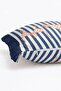 Sailor Striped and Orange String Bikini Illustrated Summer Fringed Throw Pillow Cover - 5