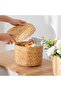 M Handmade Woven Storage Basket Multi-purpose Snack Organizer Baskets - 5