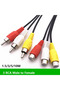 1.5m black 3RCA to 3 RCA Cable Audio Video AV Male to Female Extension Cable 1.5m 3m 5m 10M - 8