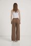 Wide Leg Gabardine Trousers with Tassels - 6