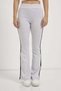 Women's Striped High Waist Gray Wide Leg Sweatpants - 3