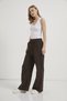 Beli Rubber Detailed Lace-Up Muslin Trousers - 2