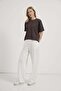 Crew Neck Basic T-Shirt with Side Slits - 4