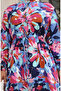Modal Fabric Half Button Dress 0164-01 Pink Navy Blue - 5