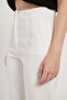 Women's High Waist Pencil Basic Skinny White Pants - 4