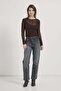 Flock Print Tulle Blouse - 3