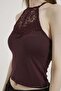 Lace-Up Front and Cross-Back Flexible Bodysuit - 5