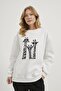 Armalife 10948 Giraffe Figured Bicycle Necklined Women's Shar Fleece-Lined Eatshirt