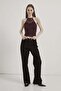 Lace-Up Front and Cross-Back Flexible Bodysuit - 3