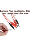3pcs Banana Plug to Alligator Clip Test Lead Cable Line Wire, 4mm Banana Plug for Multi-Meter, Elect - 3
