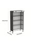 92x41x183cm black 1pcs Outdoor Metal Shelf Cover - Waterproof, Dustproof Storage Netting with Zipper - 4