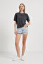 Women's Crew Neck Modal Short Sleeve Black T-Shirt - 3