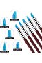 5PCS C 5Pcs Silicone Nail Tools Nail Art Sculpture Carving Pen Brush Set Flexible Tips 3D Gel Emboss - 3