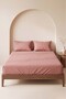Powder Brown Cotton Double Elastic Bed Sheet 160X200