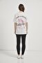 Armalife 2166 Front and Back Printed Palm Tree Themed T-Shirt with Collar for Women - 6