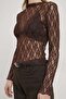 High Collar Lace Blouse - 5