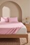 Powder Pink Cotton Double Elastic Sheet 160X200 - 3