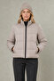 Women's Stone Padded Puffer Coat - Stand Collar, Water Resistant - Cold Proof