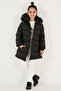 Plush Lined Removable Hooded Water Resistant Coat Girl's COAT 5761910 - 3
