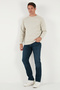 Stretch Cotton Relaxed Fit Crew Neck Sweat Men's Sweat 5901210 - 2