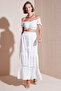 Lace-Up Elastic Waist Long Skirt Skirt 611Et0106 - 2