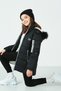 Hooded Coat with Faux Fur Collar and Pockets Girls' COAT 6035054