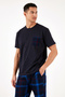 Plaid Cotton Regular Fit Short Sleeve Pajama Set Men's Pajama Set6572002 - 3