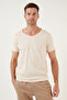 100% Cotton Slim Fit V-Neck Basic T Shirt Men's T SHIRT 5412001 - 2