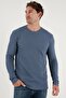 قميص قطني برقبة دائرية قصة ضيقة للرجال SWEAT 5905073 - 3
