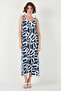 Print Midi Length Oversize Fit Tie Drawstring Crew Neck Dress Dress 5869009 - 3