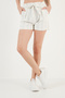 Striped Waist Tied Pocket Slim Fit Short Shorts SHORTS5865261 - 4