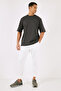 Cotton Oversize Crew Neck Basic T Shirt Men's T Shirt 5902365 - 3