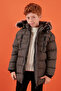 Plush Lined Inside, Removable Hood, Winter Coat with Pockets for Boys, Boy's Coat 5760024