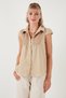 Lace Detailed Short Sleeve Regular Fit Shirt Shirt 611Go0215 - 5
