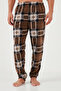 Plaid Regular Fit Buttoned Crew Neck Winter Fleece Pajama Set Men's PAJAMA SET 609 - 6