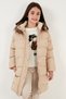 Hooded Coat with Faux Fur Collar and Pockets Girls' COAT 6028720 - 6