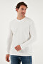 قميص قطني برقبة دائرية قصة ضيقة للرجال SWEAT 5905073 - 4