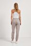 Women's Elastic Waist Cream Jogger Sweatpants - 5