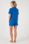Shirt Collar Elastic Waist Short Sleeve Shorts Pajama Set Pajama Set 611Pt00123 - 5